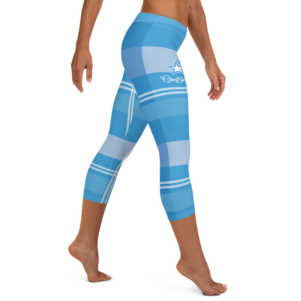 Christian Princess plaid Capri Leggings