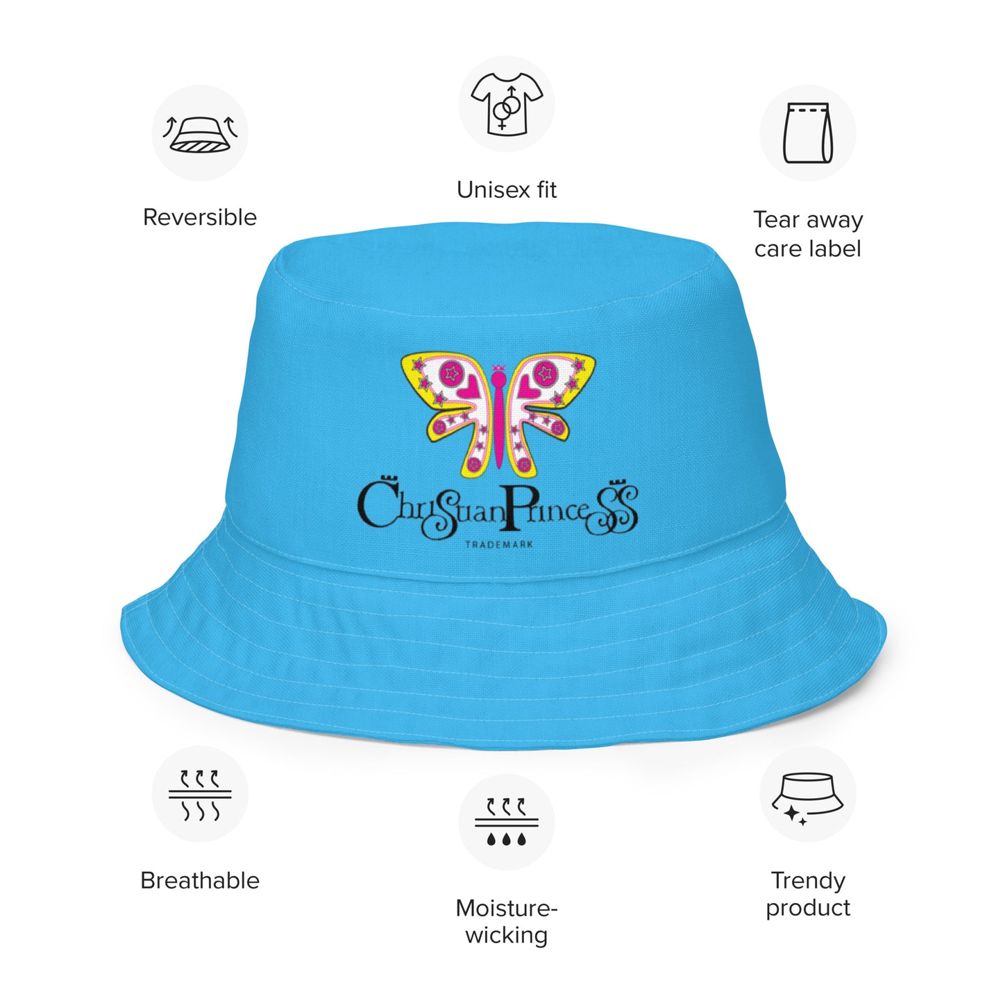 Christian Princess Reversible bucket hat