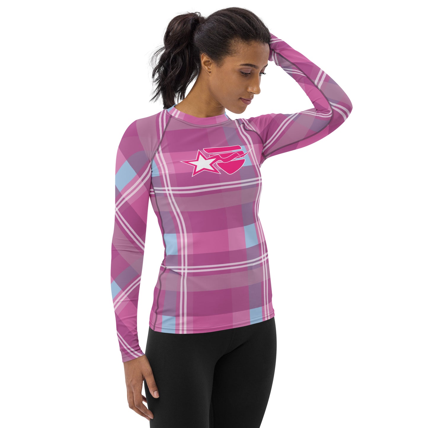 Christian Princess plaid Women's Rash Guard