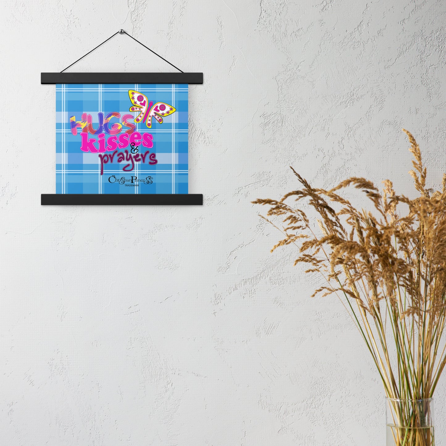 Hugs kisses and prayers Poster with hangers