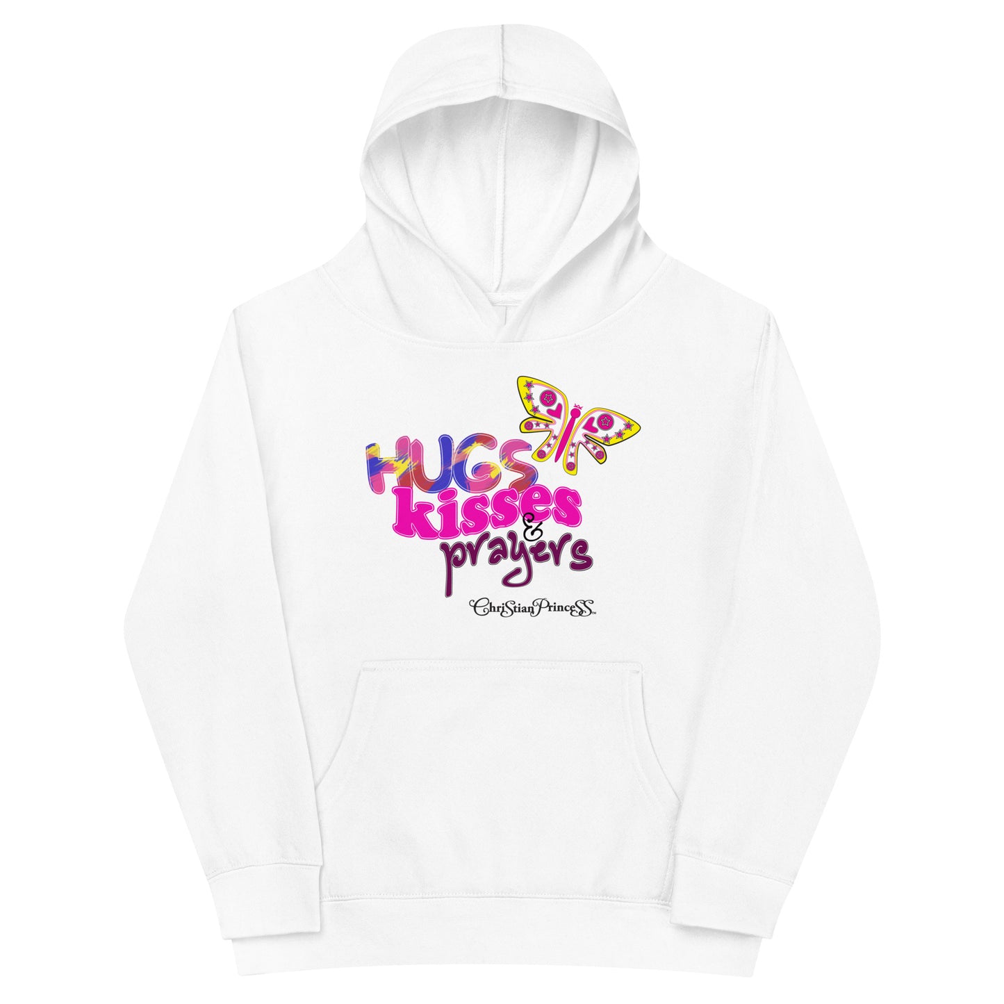 Hugs, Kisses and Prayers Kids fleece hoodie