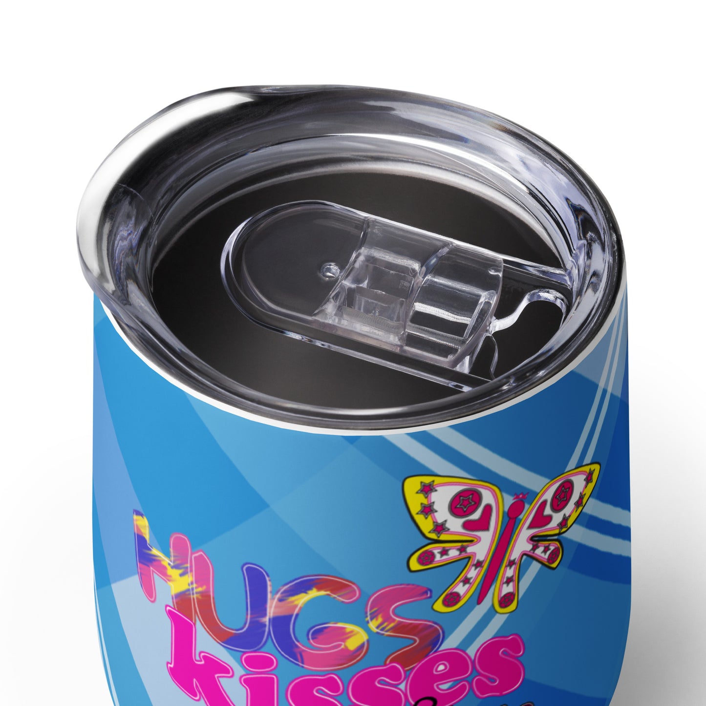 Hugs kisses and prayers Wine tumbler