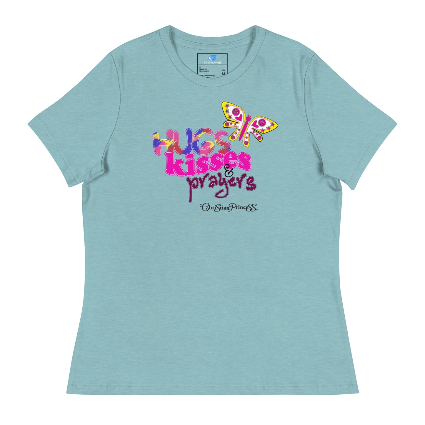 Hugs kisses and prayers Christian Princess Women's Relaxed T-Shirt