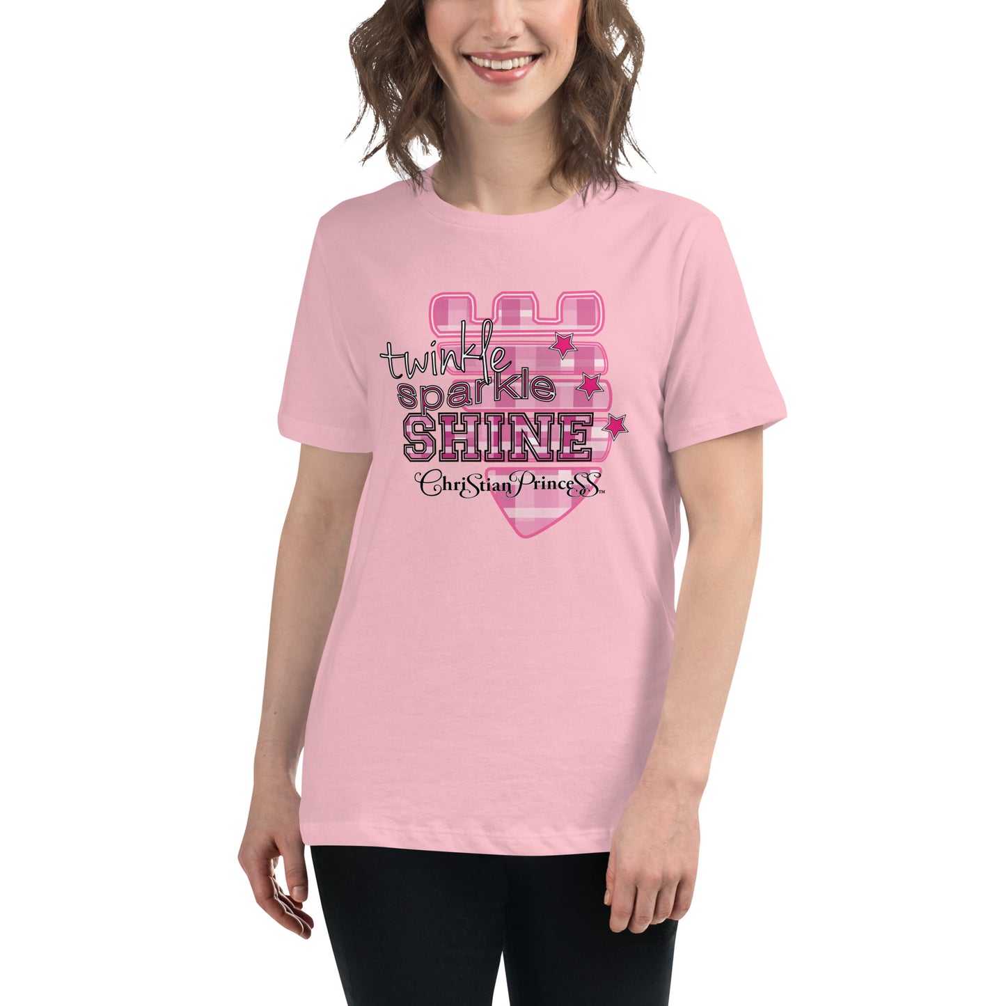 Christian Princess twinkle sparkle shine Women's Relaxed T-Shirt