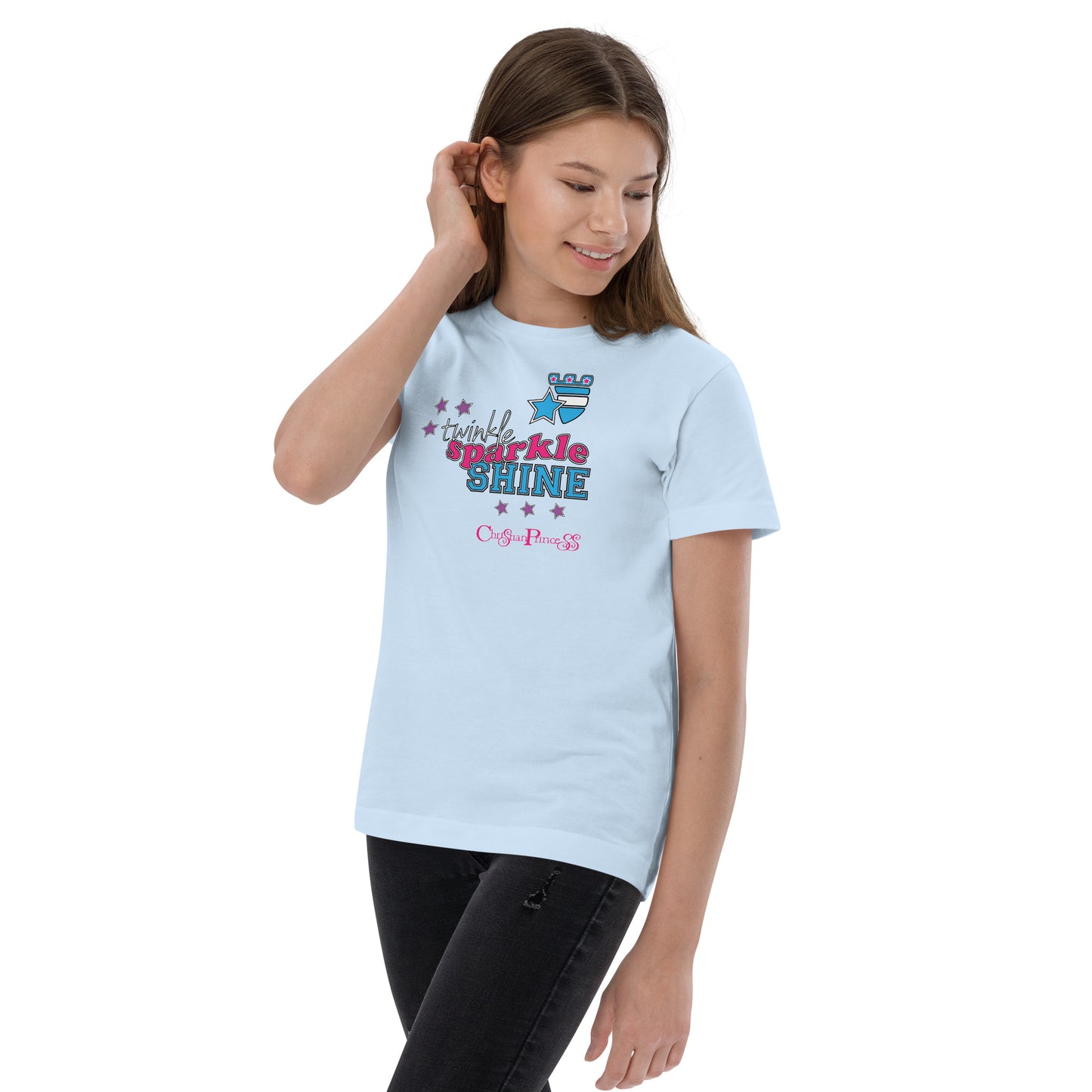 Christian Princess twinkle sparkle shine Youth jersey t-shirt
