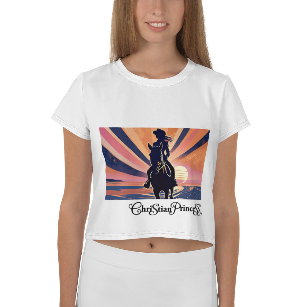 Christian Princess rider Crop Tee