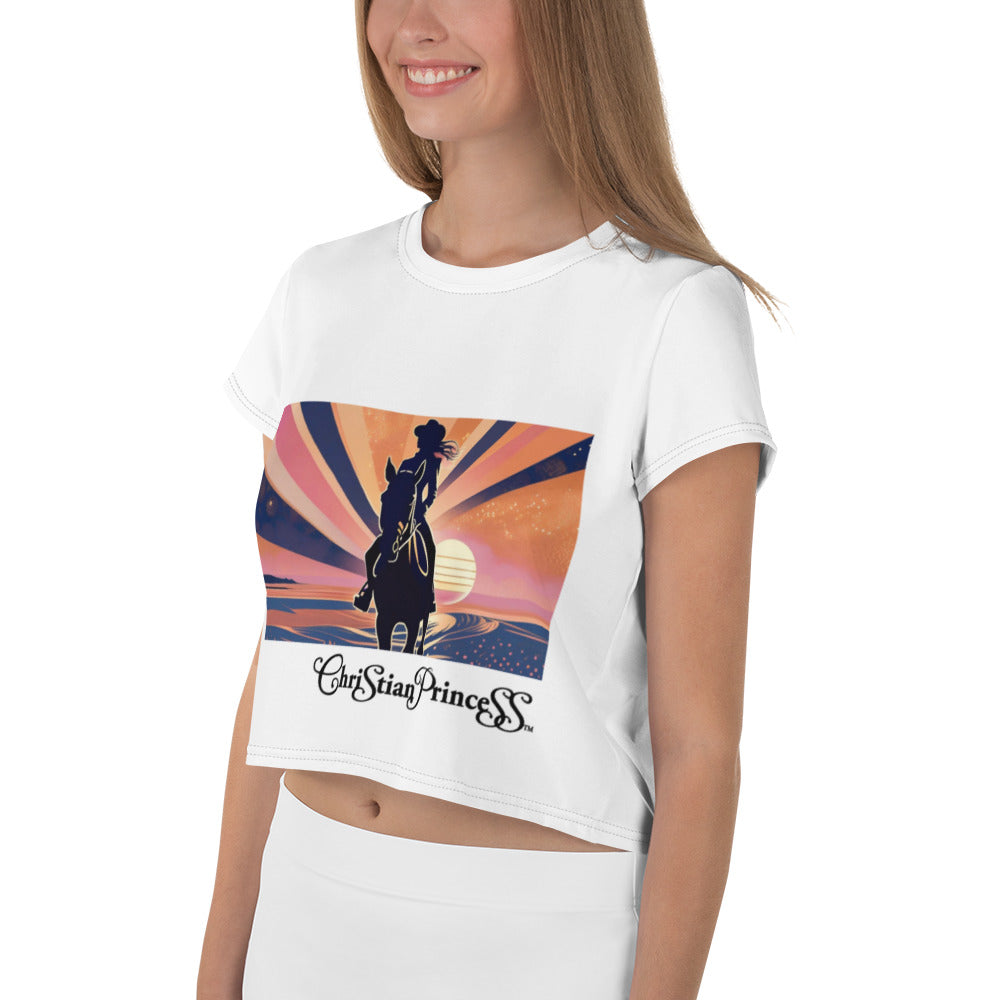 Christian Princess rider Crop Tee