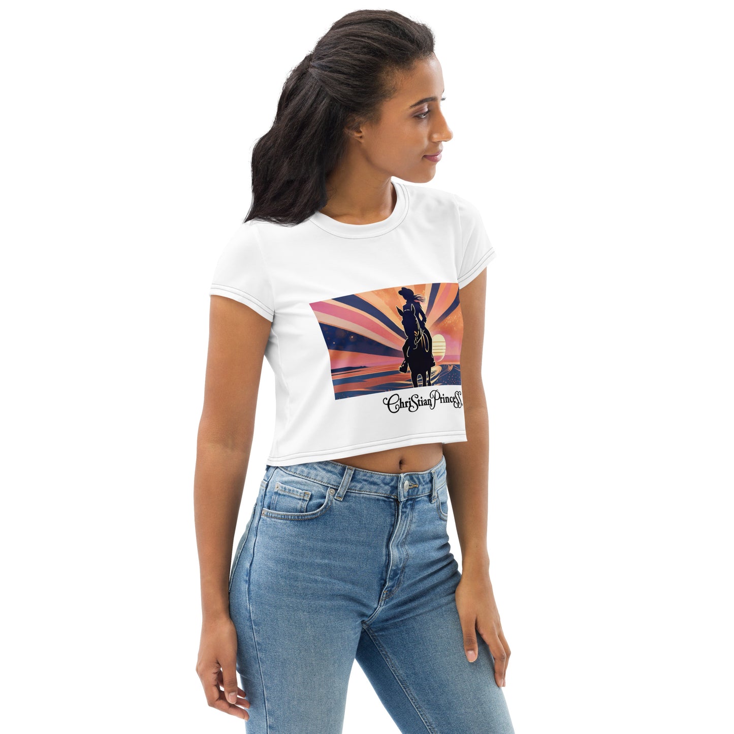 Christian Princess rider Crop Tee