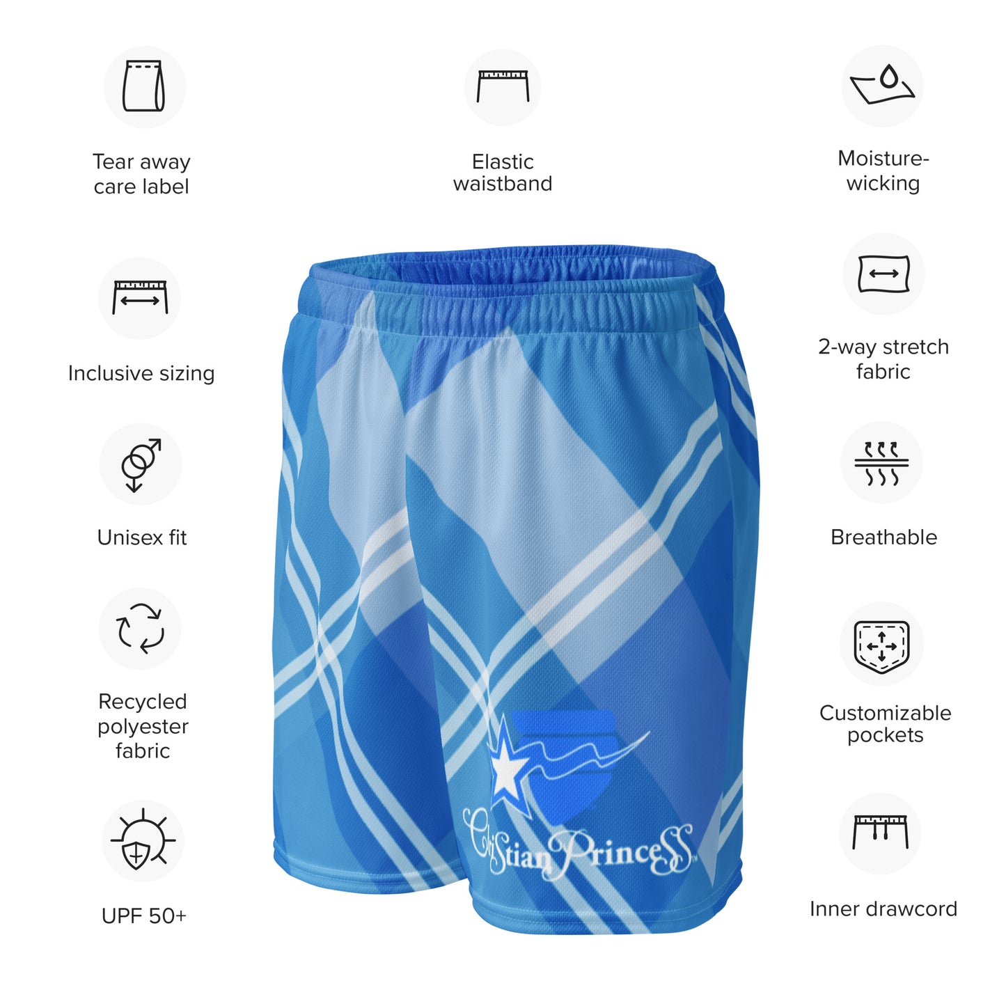 Christian Princess Unisex mesh shorts