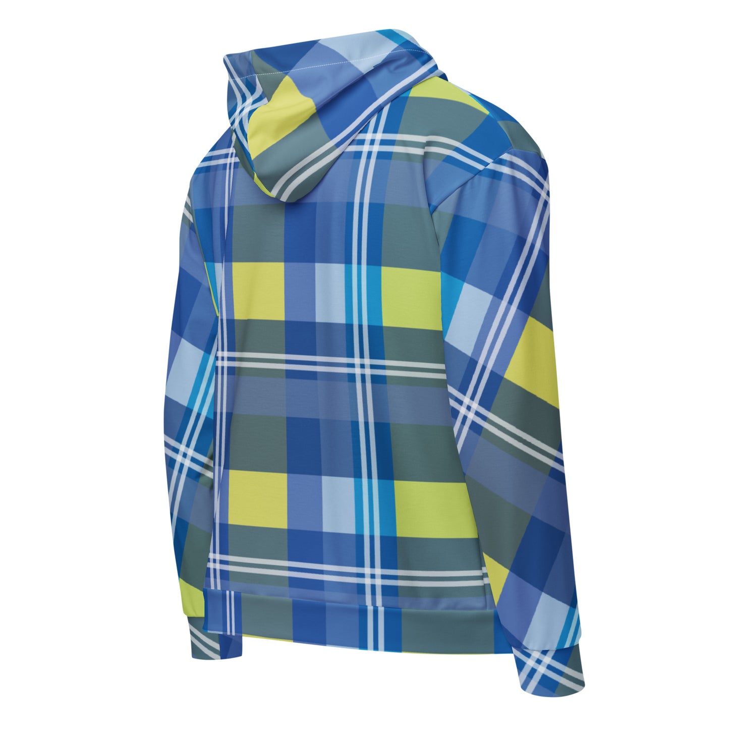 Christian Princess TM blue/yellow plaid Unisex zip hoodie free shipping