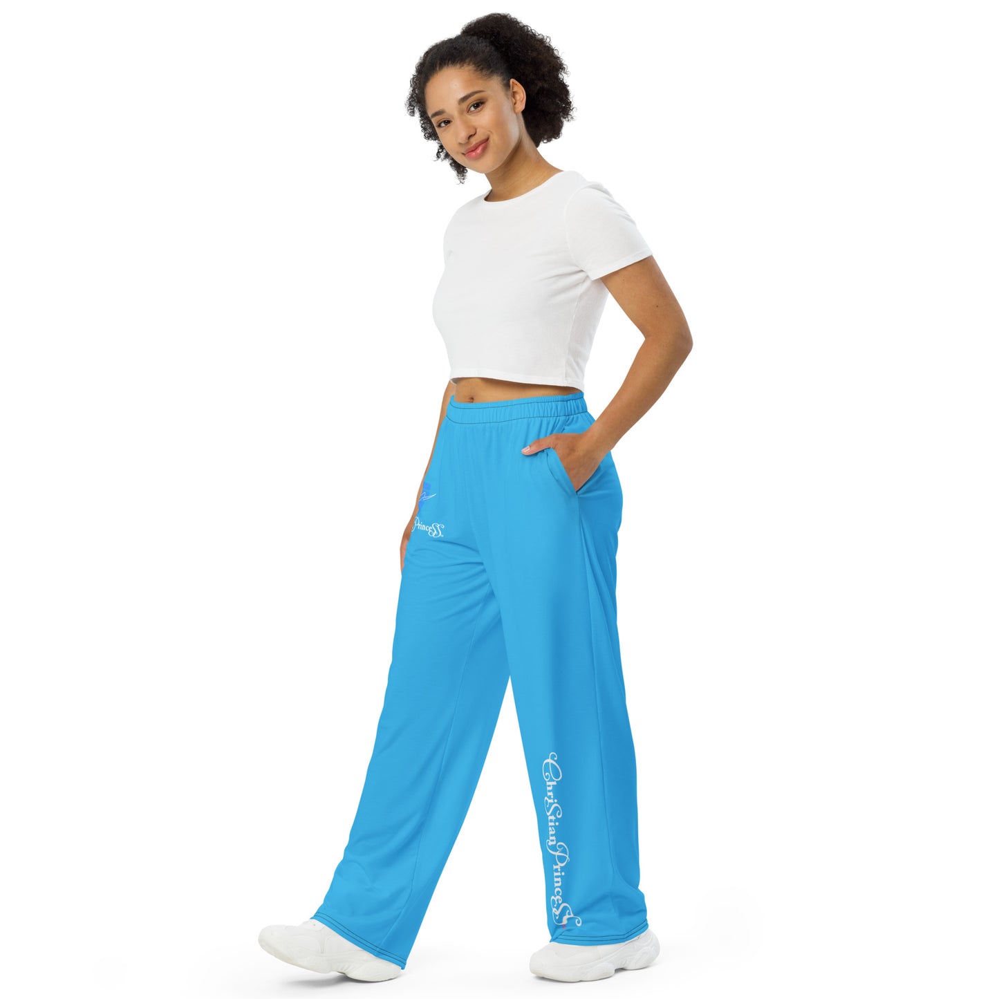 Christian Princess blue wide-leg pants