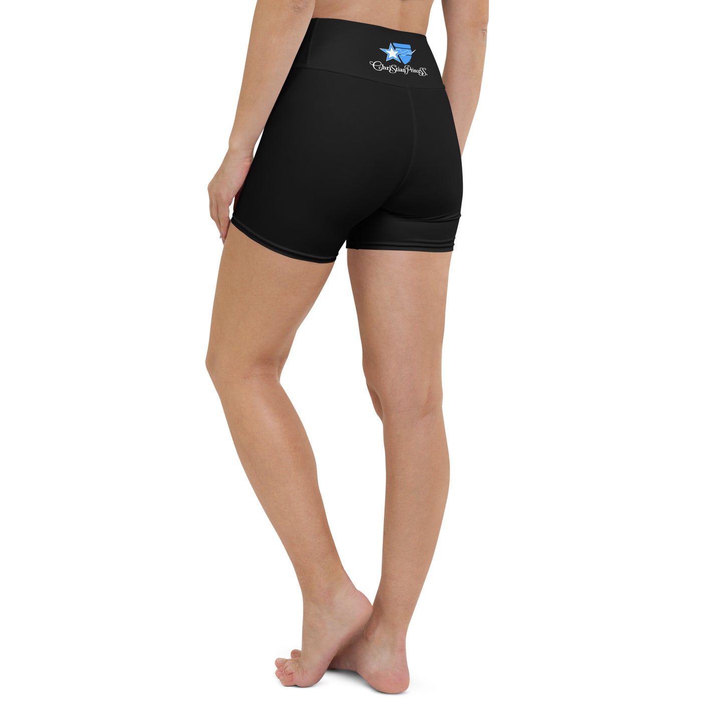 Christian Princess black Yoga Shorts