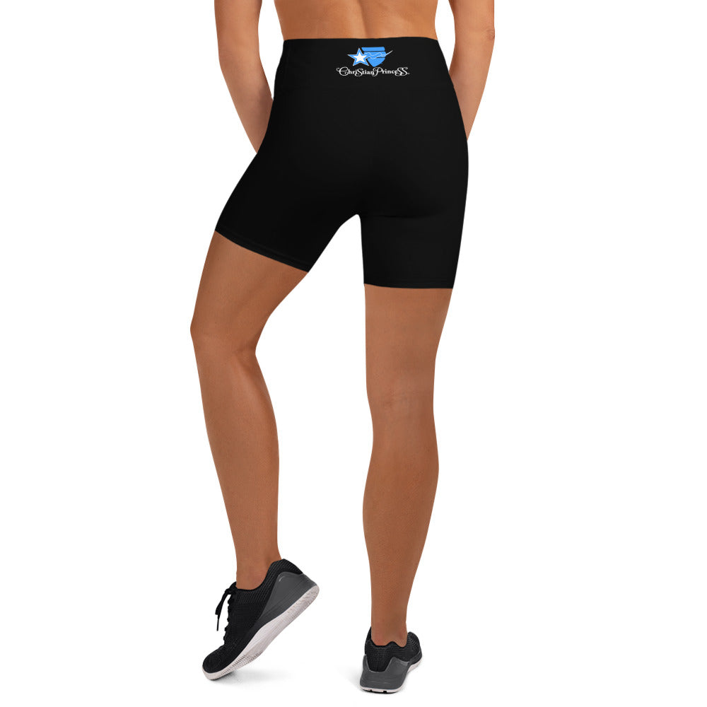 Christian Princess black Yoga Shorts