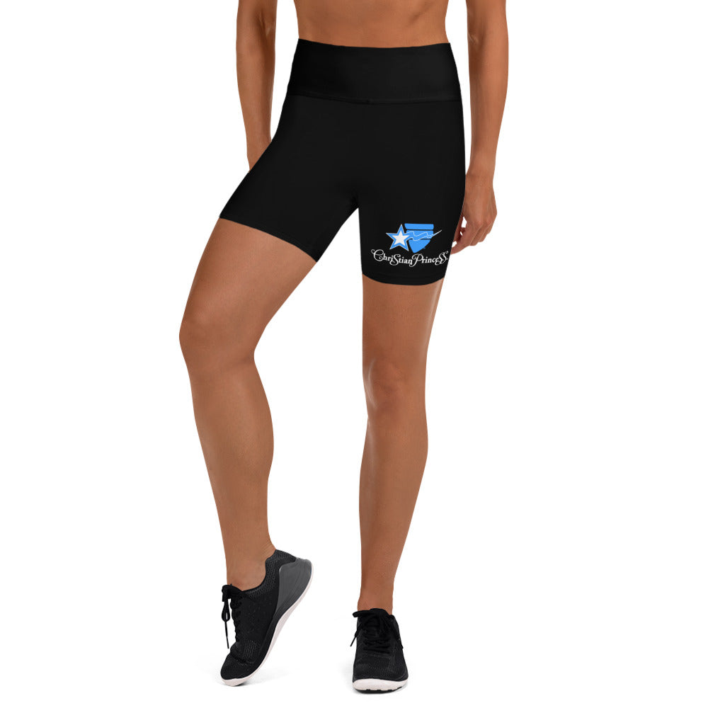 Christian Princess black Yoga Shorts