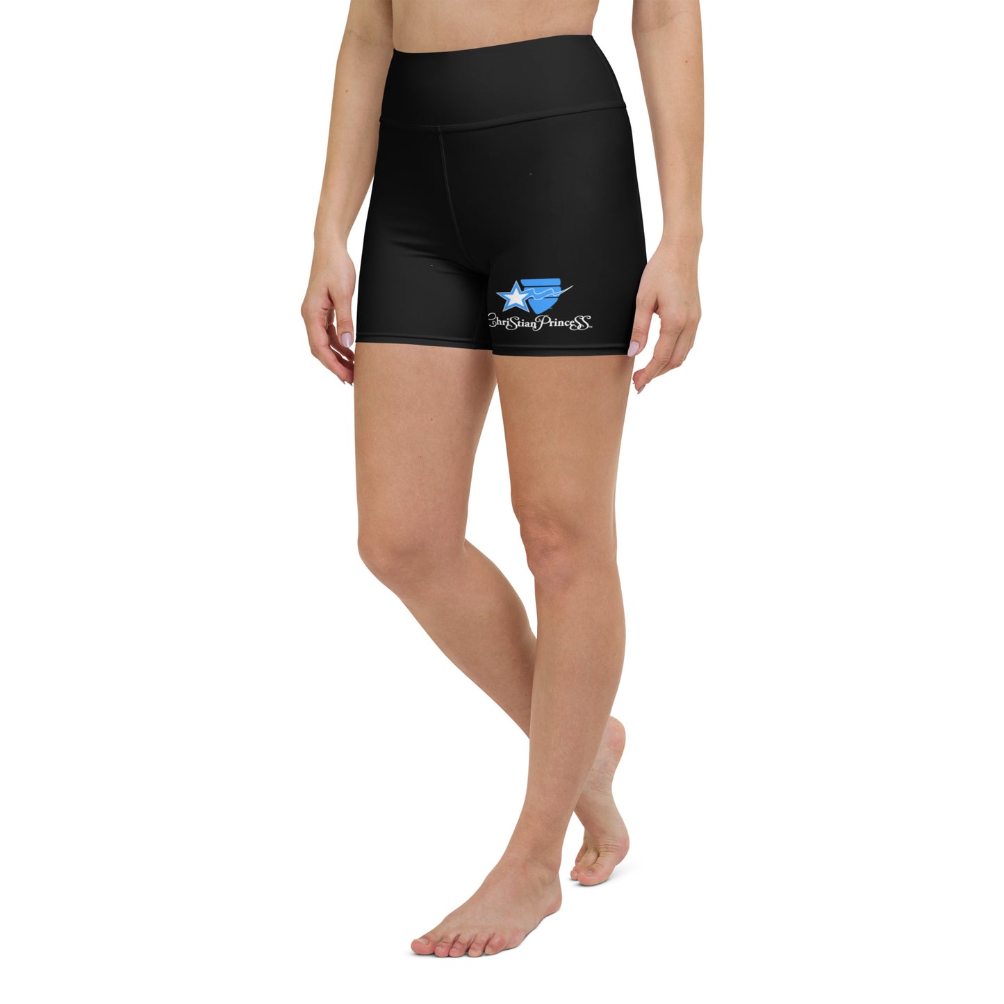 Christian Princess black Yoga Shorts