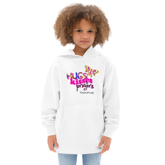 Hugs, Kisses and Prayers Kids fleece hoodie