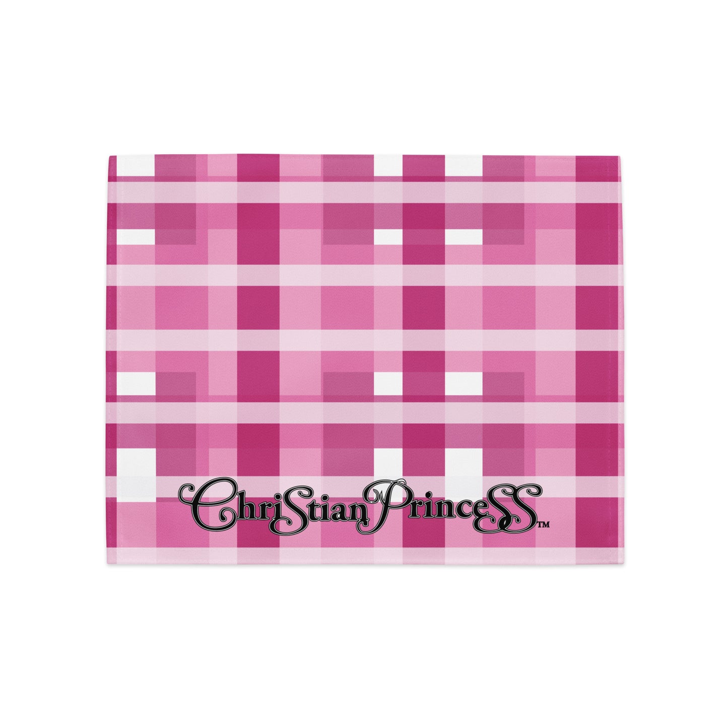 Christian Princess pink plaid Placemat Set
