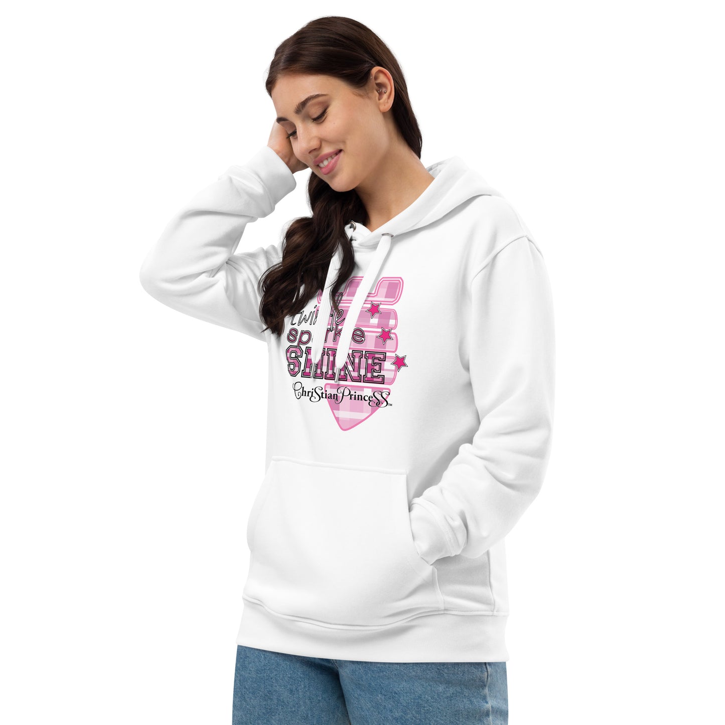 Twinke sparkle shine Christian princess Premium eco hoodie