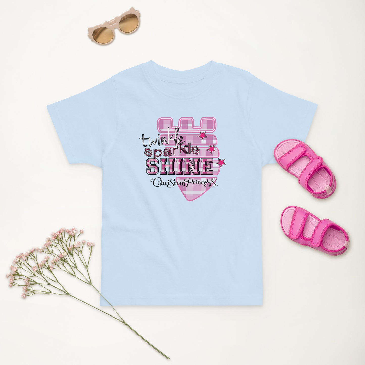 Christian Princess twinkle sparkle shine Toddler jersey t-shirt