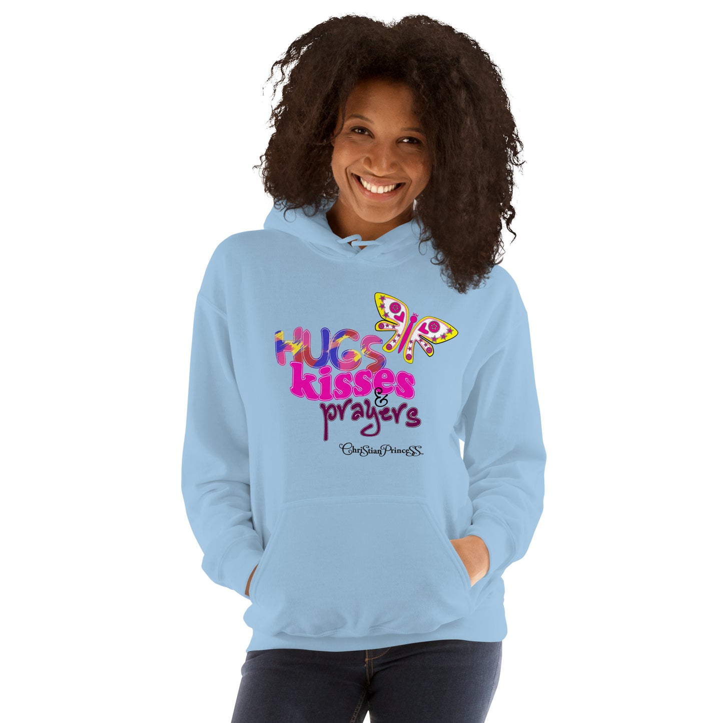 Hugs kisses and prayers Christian princess Unisex Hoodie