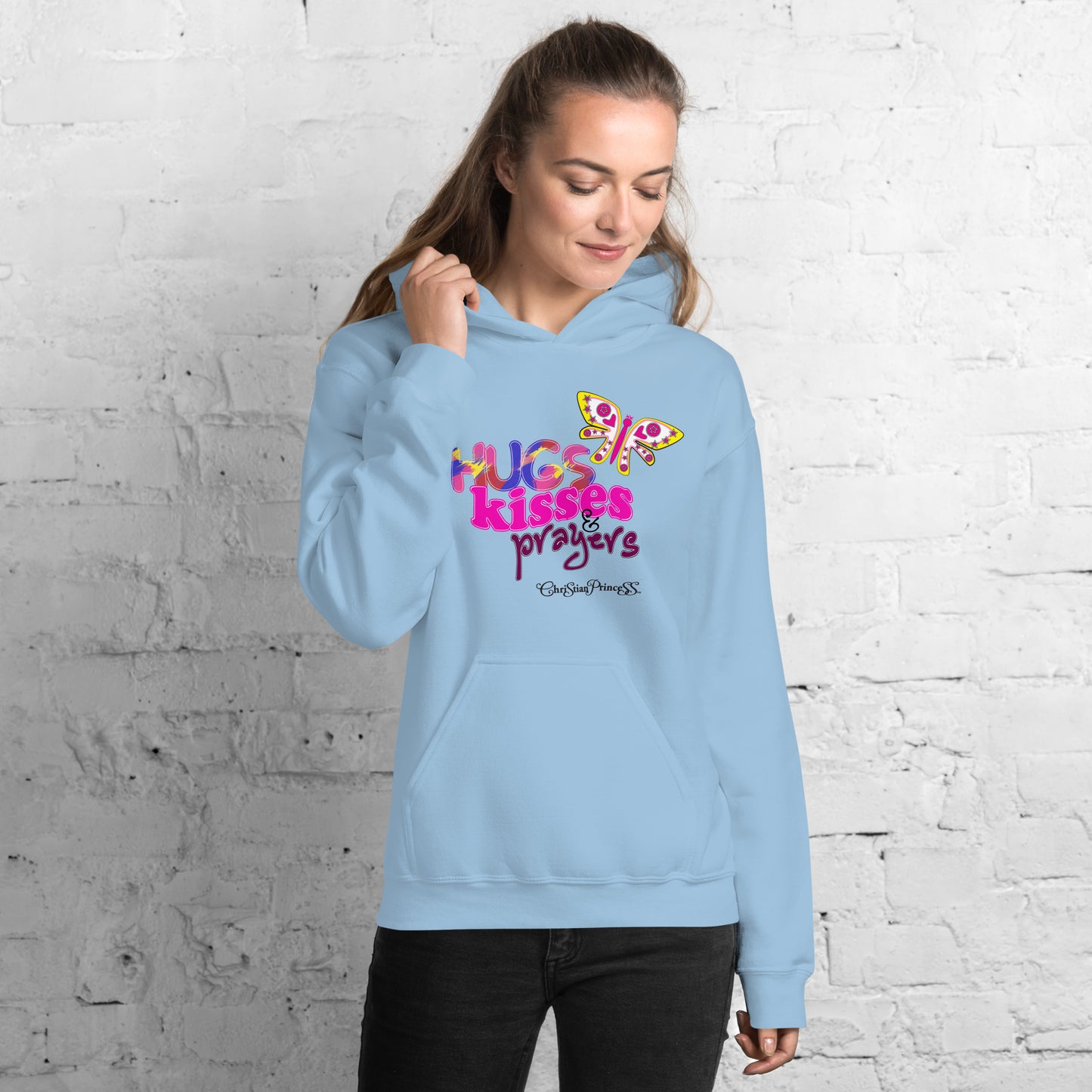 Hugs kisses and prayers Christian princess Unisex Hoodie