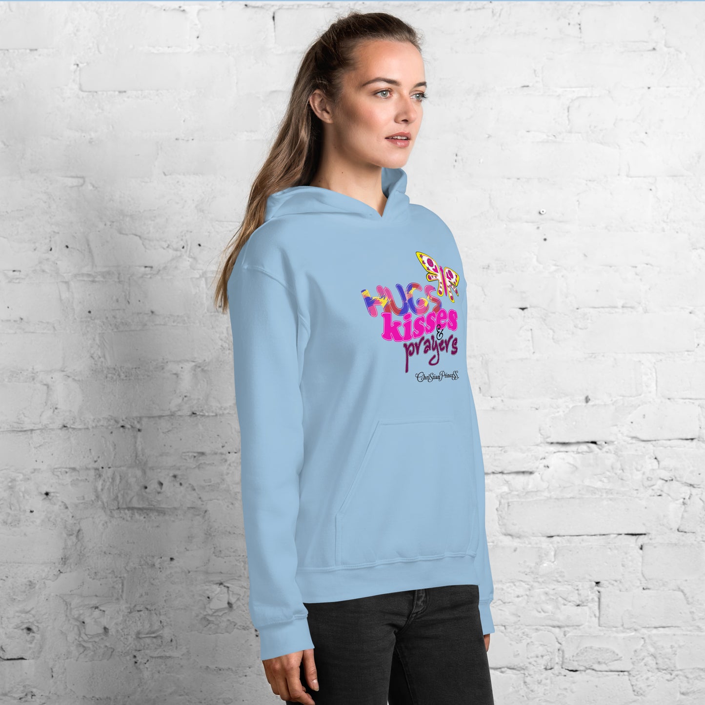 Hugs kisses and prayers Christian princess Unisex Hoodie