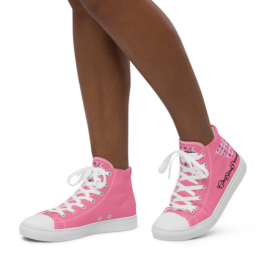 Christian Princess pink Women’s high top canvas shoes