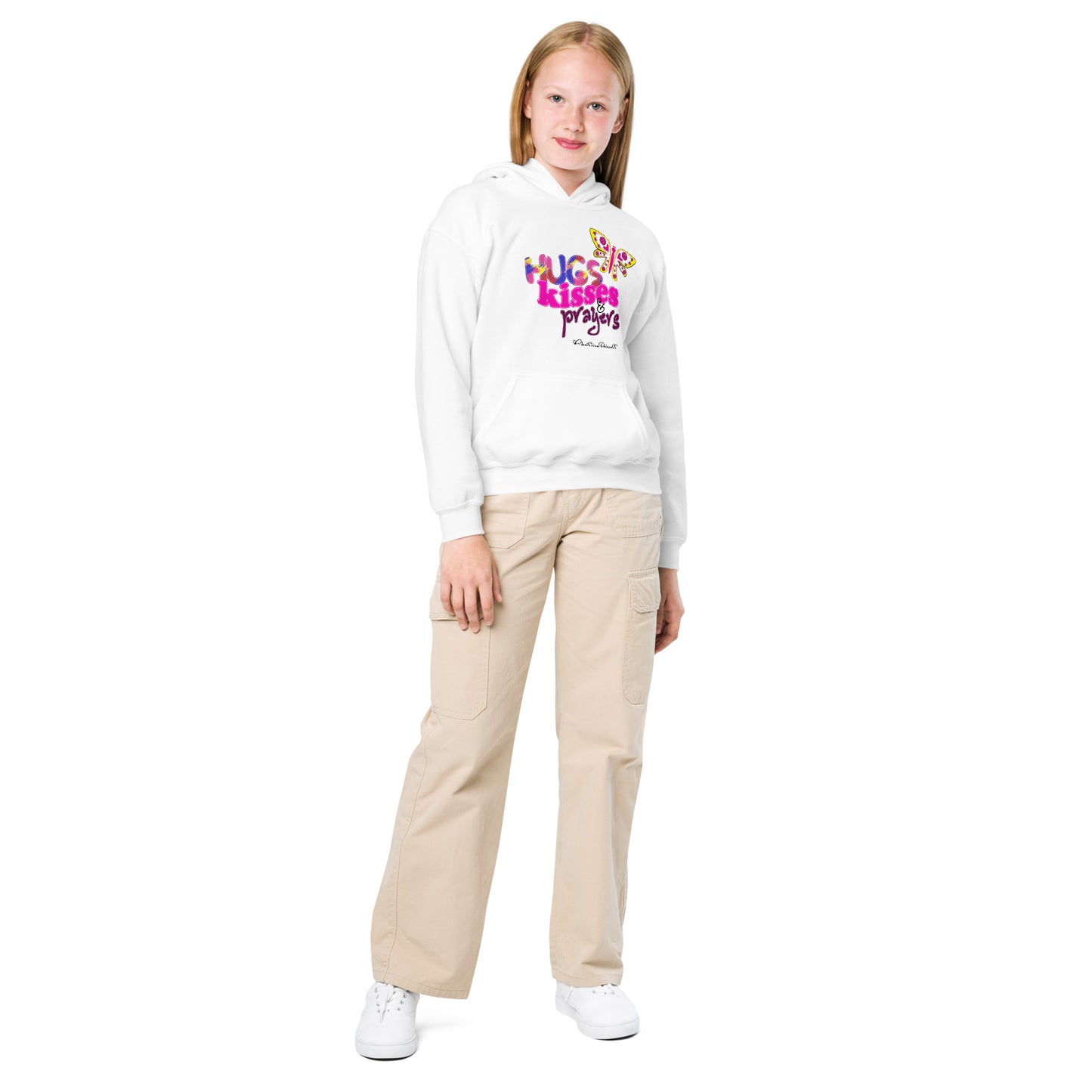 Hugs, Kisses and Prayers Youth heavy blend hoodie