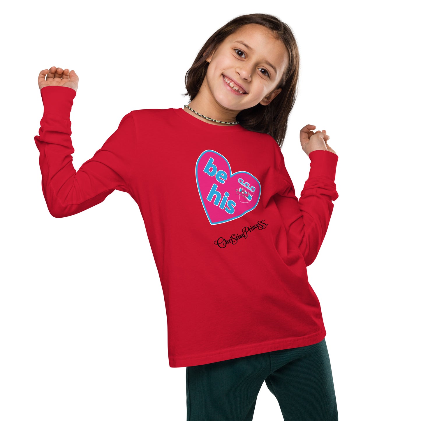 Christian Princess be his valentine Youth long sleeve tee