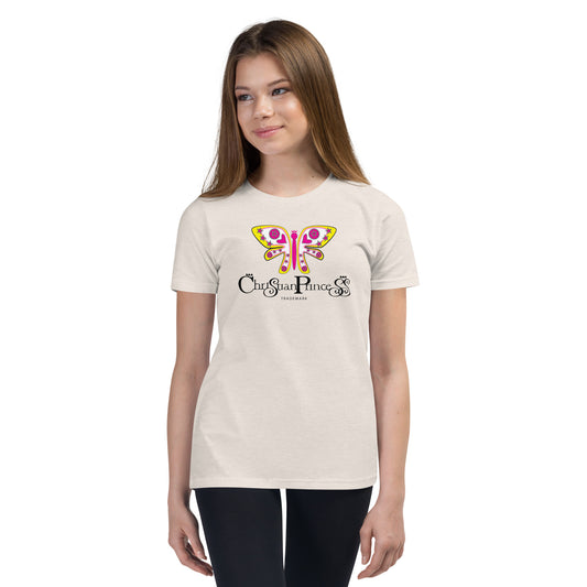 Christian Princess butterfly Youth Short Sleeve T-Shirt